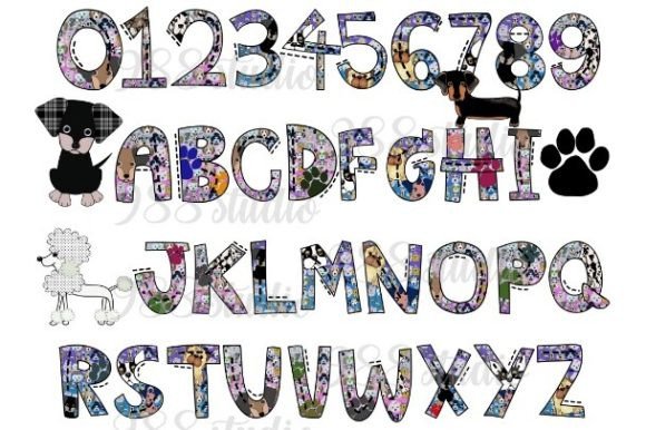 Dog Fonts Clip Art Animal Alphabet Png: Designing with Canine Character