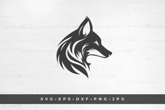 Unleash Wild Charm with Fox Head Profile Furry Animal
